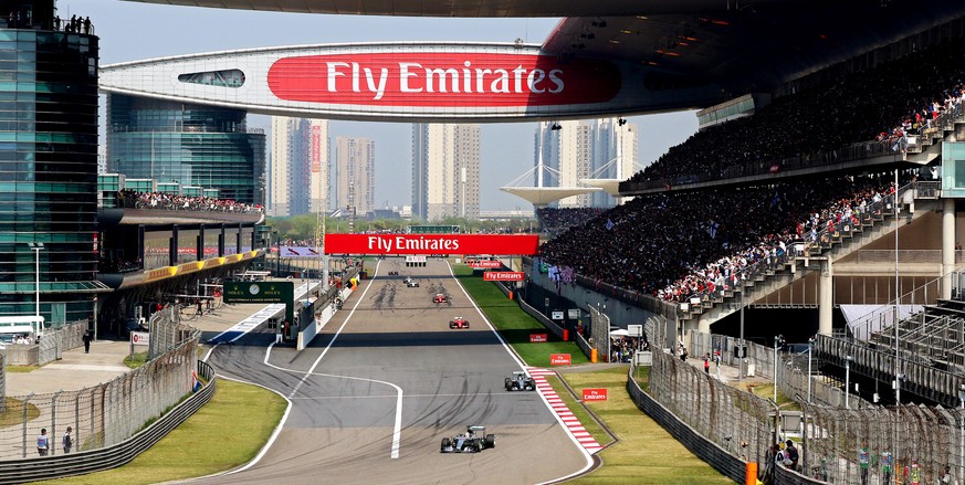 epa08212821 (FILE) - General view of the racetrack during the Chinese Formula One Grand Prix at the Shanghai International Circuit in Shanghai, China, 12 April 2015 (re-issued on 12 February 2020). Th ...