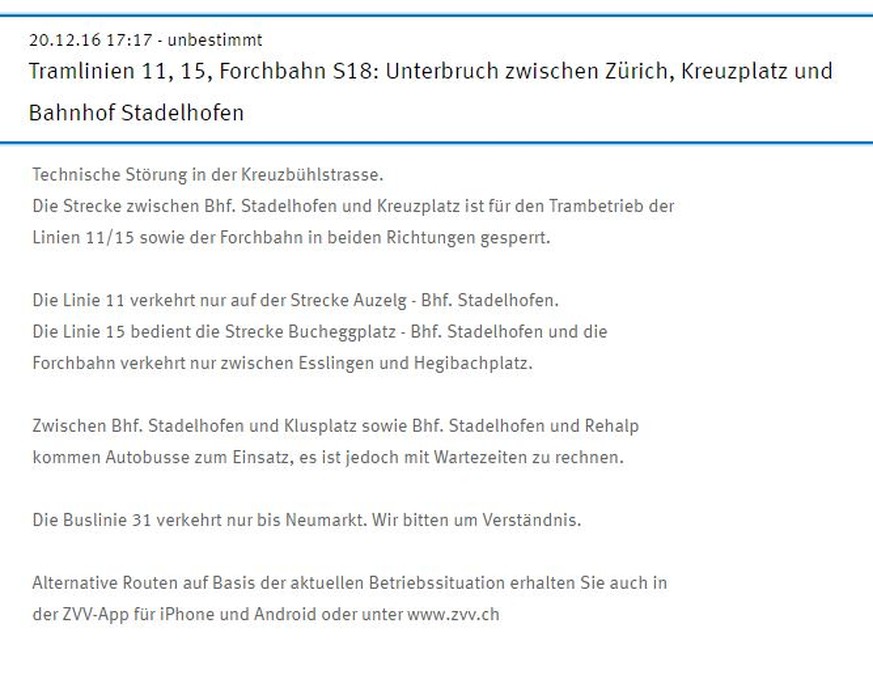 Screenshot zvv.ch