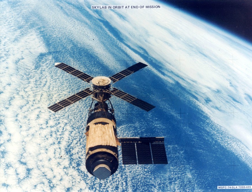 FILE - This is a 1979 file image of Skylab, at the end of its mission in 1979 when it crashed back to Earth. Skylab was the first United States manned space station, and was launched on May 14, 1973.  ...