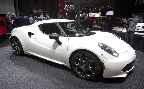 An Alfa Romeo 4C is pictured at a media event at the Jacob Javits Convention Center during the New York International Auto Show in New York April 16, 2014. REUTERS/Carlo Allegri (UNITED STATES - Tags: ...