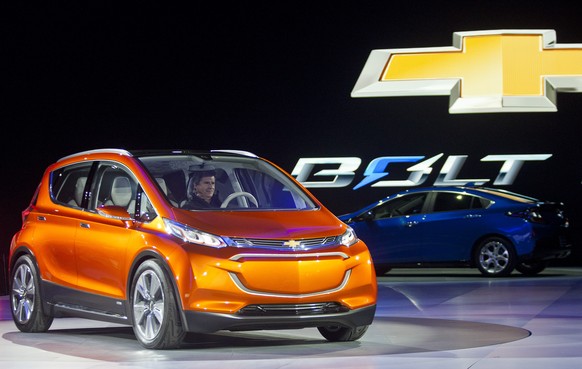Das Elektroauto Bolt, der neuste Star aus dem Haus GM an der Motor Show in Detroit.