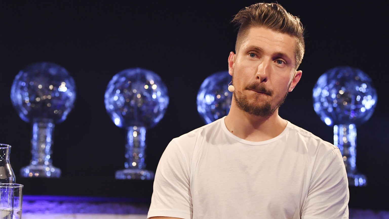 Austria&#039;s ski star Marcel Hirscher speaks during a press conference announcing the end of his skiing career in Salzburg, Austria, Wednesday, Sept.4, 2019. (AP Photo/Kerstin Joensson)