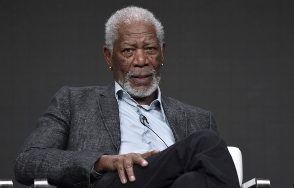 Morgan Freeman participates in &quot;The Story of Us With Morgan Freeman&quot; panel during the National Geographic Television Critics Association Summer Press Tour at the Beverly Hilton on Tuesday, J ...