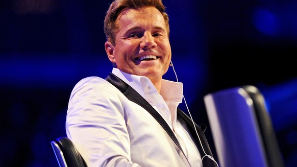 epa04752497 A picture made available on 17 May 2015 of casting show jury chief, German music producer Dieter Bohlen smiling at the final of pop casting show &#039;Deutschland sucht den Superstar&#039; ...