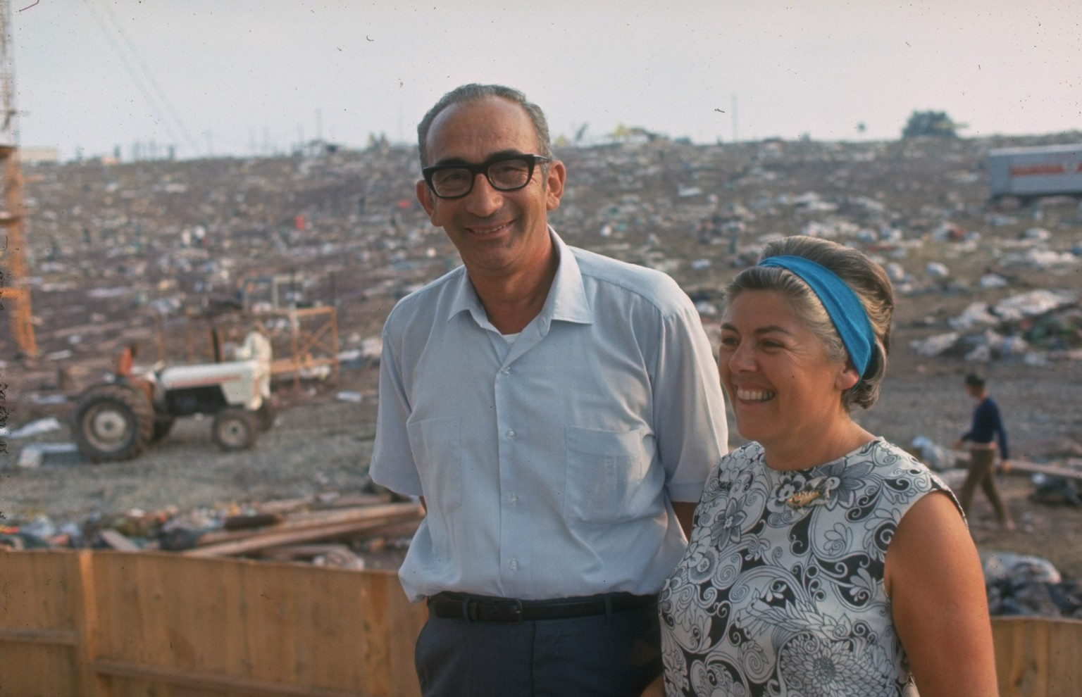 Max and Miriam Yasgur on their land after the Woodstock Music &amp; Art Fair. (Photo By Bill Eppridge/The LIFE Picture Collection via Getty Images)
