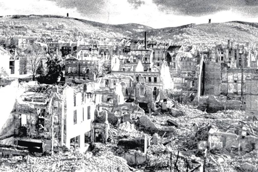 Hagen nach der Bombardierung im Zweiten Weltkrieg