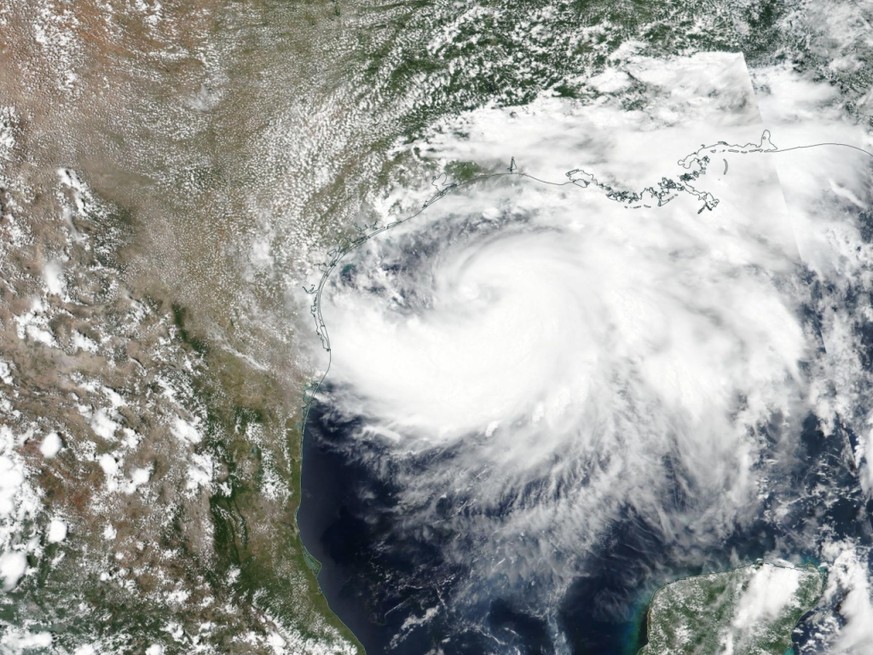 Hurrikan &quot;Hanna&quot; bewegt sich durch den Golf von Mexiko.