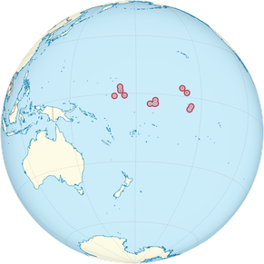 Kleine Punkte im Nirgendwo: Die Inseln, die zu Kiribati gehören.