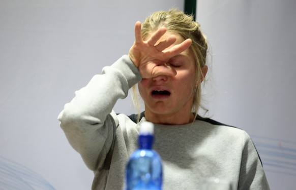 Norwegian three-time Olympic cross-country skiing medalist Therese Johaug reacts during a press conference in Oslo, Thursday, Oct. 13, 2016. Acording to the Norwegian Ski Federation Johaug has tested  ...