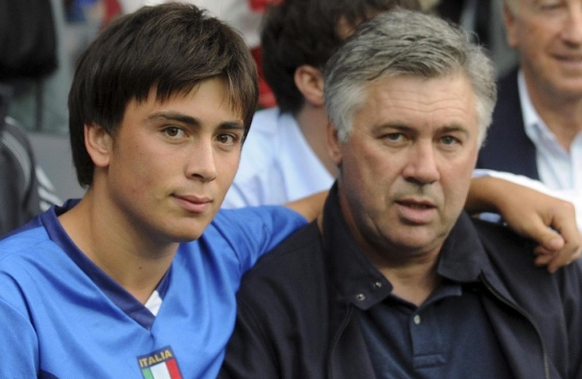 Davide Ancelotti mit seinem Vater.