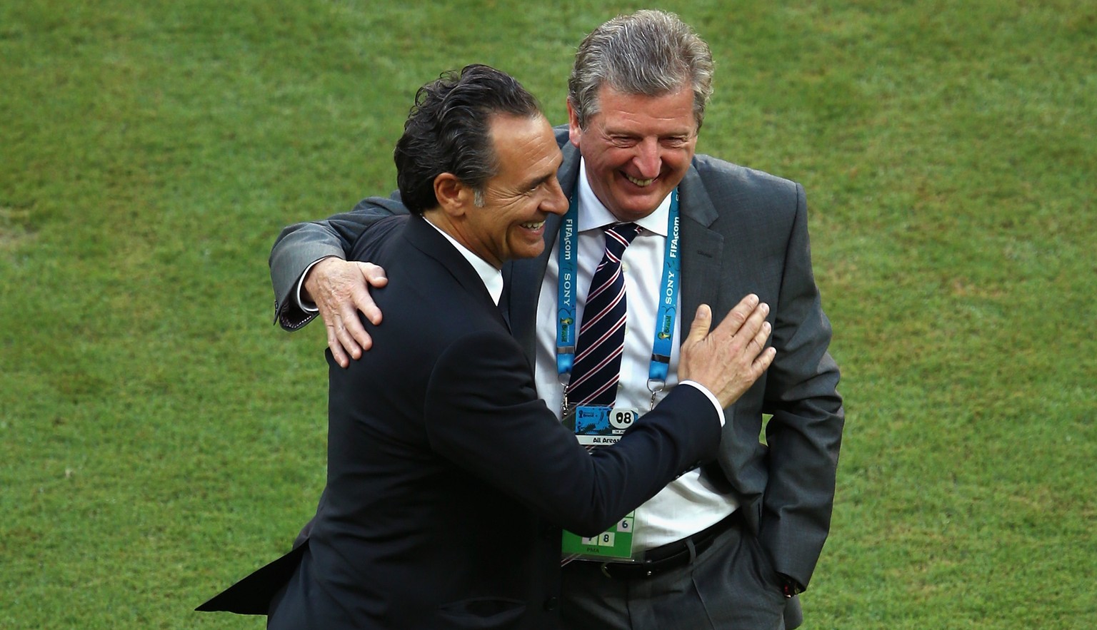 Italiens Cesare Prandelli (links) hatte die erfolgreichere Taktik als Englands Roy Hodgson.