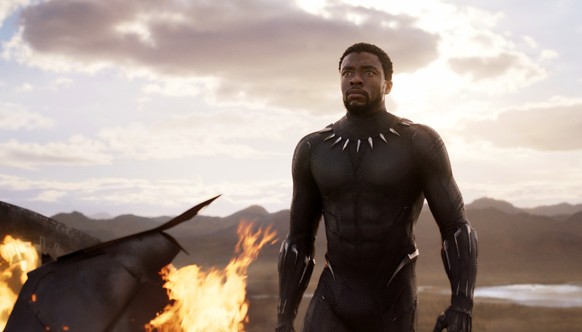 This image released by Disney and Marvel Studios&#039; shows Chadwick Boseman in a scene from &quot;Black Panther,&quot; in theaters on Feb. 16. (Marvel Studios/Disney via AP)