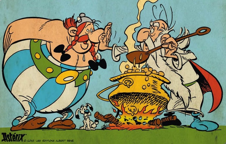 Obelix, der Ärmste, kriegt wie immer keinen Zaubertrank.