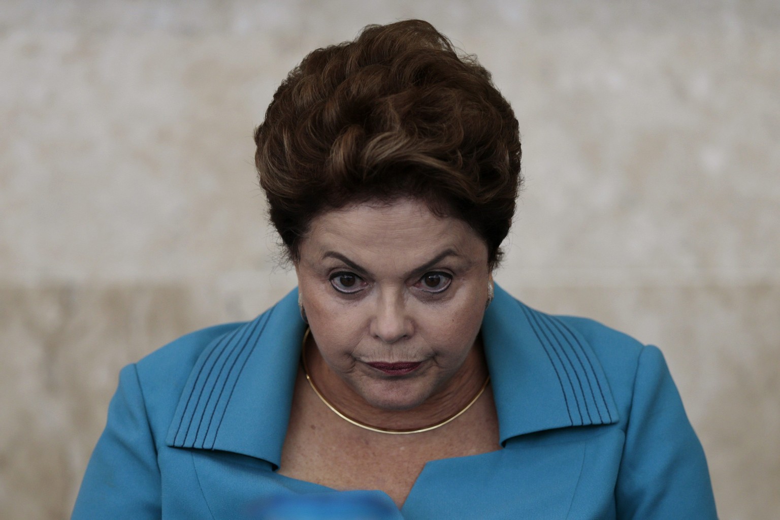 Die brasilianische Staatschefin Dilma Rousseff ist angespannt.