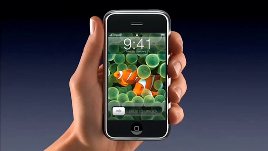 Szene aus dem Jahr 2007. Apple liess die Wischbewegung patentieren.