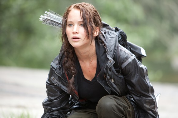 Jennifer Lawrence stars as &#039;Katniss Everdeen&#039; in THE HUNGER GAMES.