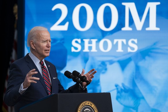 President Joe Biden speaks about COVID-19 vaccinations at the White House, Wednesday, April 21, 2021, in Washington. (AP Photo/Evan Vucci)
Joe Biden