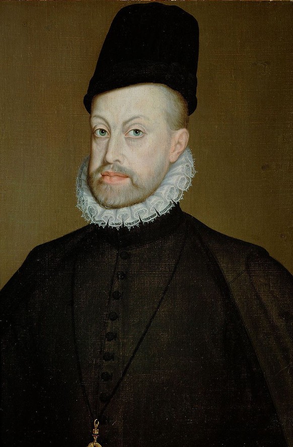 Philipp II. (Porträt von Alonso Sánchez Coello, um 1570)