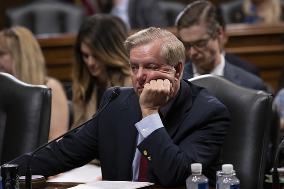 Senate Judiciary Committee Chairman Lindsey Graham, R-S.C., begins a markup over immigration policy on Capitol Hill in Washington, Thursday, Aug. 1, 2019. The Senate Judiciary Committee is engaged in  ...