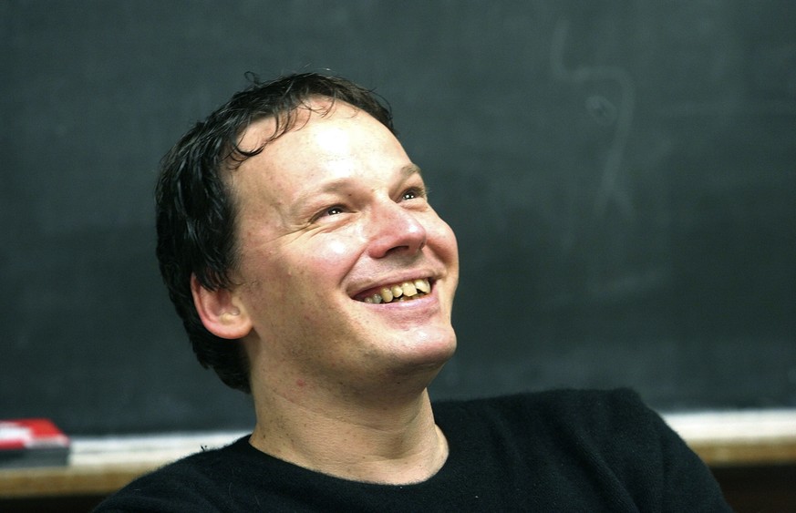 FILE - In this Oct. 12, 2005 file photo, David Graeber, associate professor of anthropology at Yale University reacts during class, in New Haven, Conn. Graeber, who worked on the initial stages of the ...