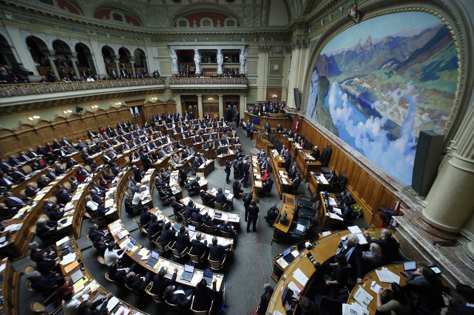 Die Vereinigte Bundesversammlung bei den Bundesratswahlen 2011.