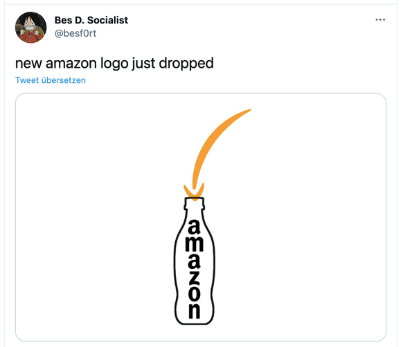 Fake-Amazon-Logo bei Twitter.