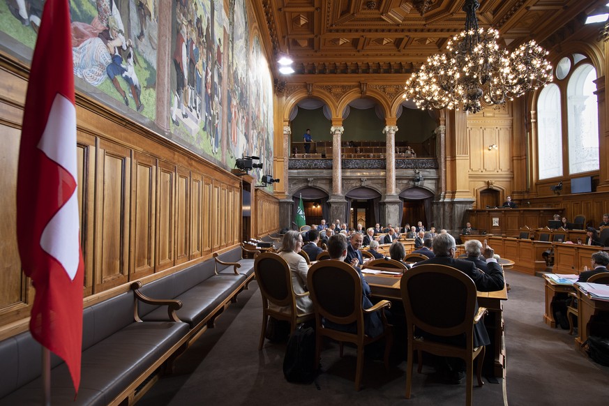 Parlamentarier debattieren an der Herbstsession der Eidgenoessischen Raete, am Montag, 24. September 2018 im Staenderat in Bern. (KEYSTONE/Anthony Anex)
