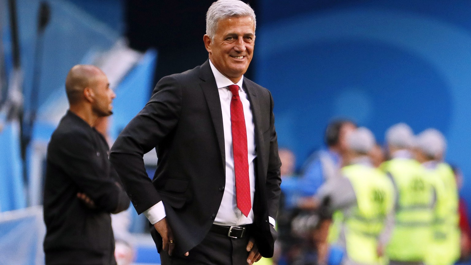 epa06861206 Switzerland&#039;s head coach Vladimir Petkovic reacts during the FIFA World Cup 2018 round of 16 soccer match between Sweden and Switzerland in St.Petersburg, Russia, 03 July 2018.

(RE ...