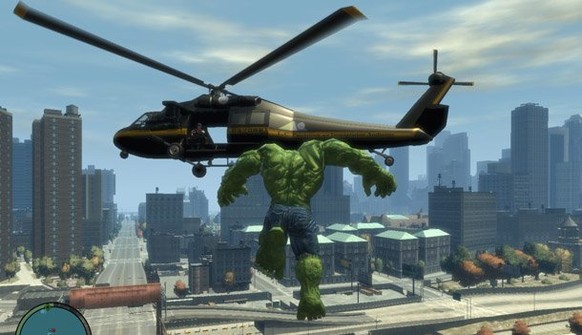 Vielleicht kann man auch bald in «GTA V» als Hulk durch die Gegend hüpfen.