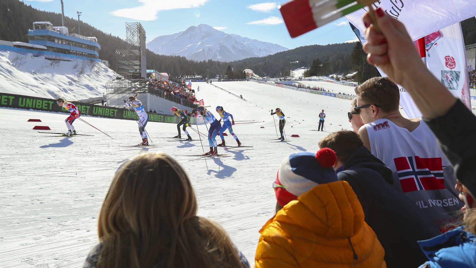 epa07401034 (FILE) - Skiers in action during the Women&#039;s Sprint quarter finals of the 2019 Nordic Skiing World Championships at the Cross-Country Arena Seefeld in Seefeld, Austria, 21 February 20 ...