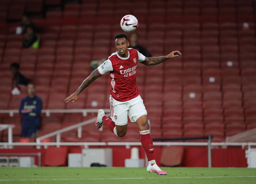 Gabriel Magalhaes A at the EPL match Arsenal v West Ham United, at the Emirates Stadium, London, UK on 19th September, 2020. English Premier League matches are still being played behind closed doors b ...