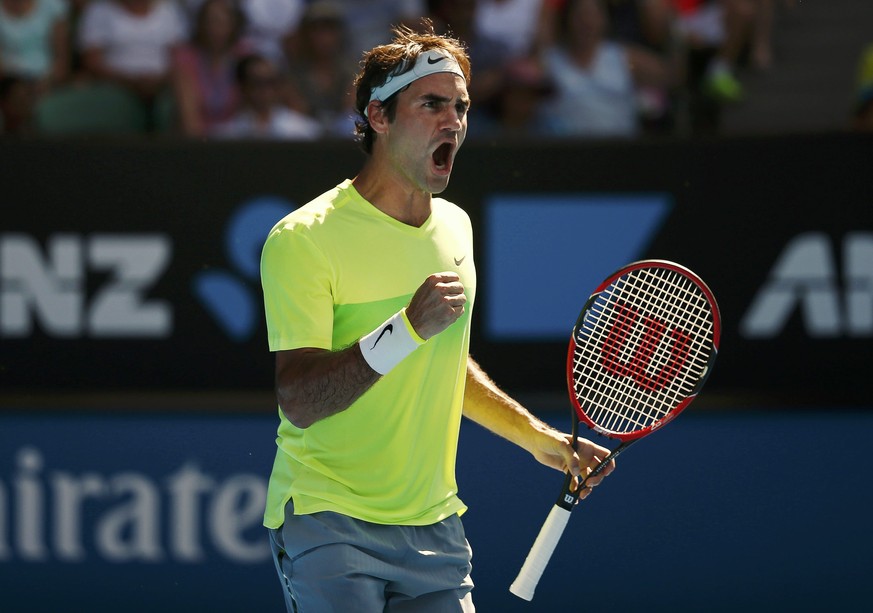 Nach einem harzigen Beginn bezwingt Roger Federer den Italiener Simone Bolelli sicher.&nbsp;