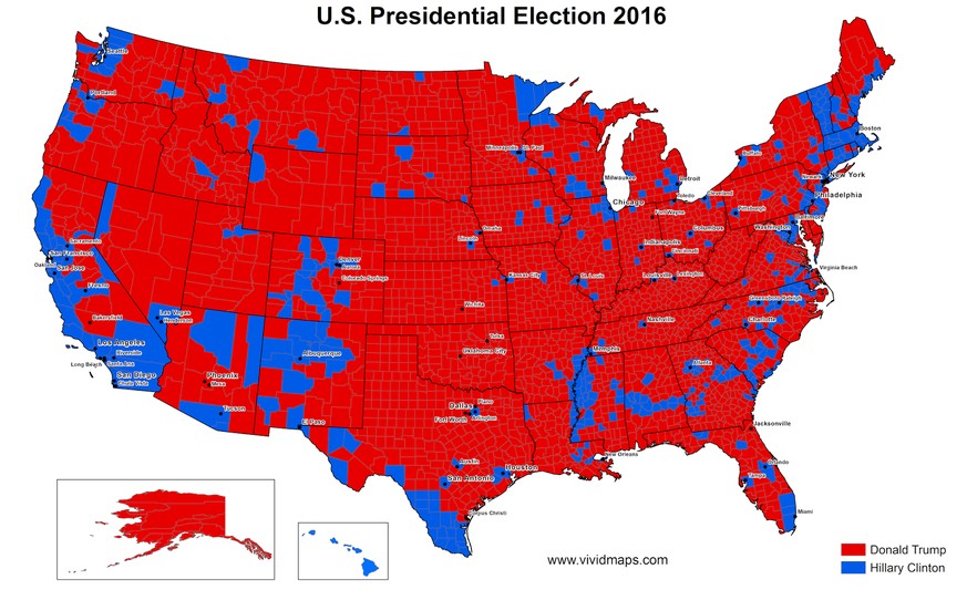 US-Wahlen 2016, Karten