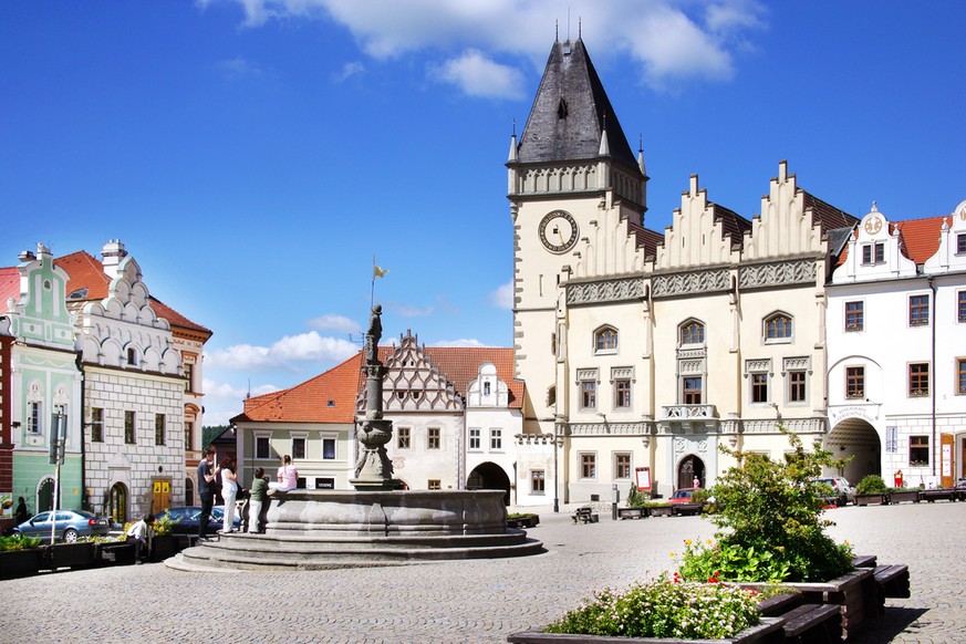 Die Altstadt von Tábor, Tschechische Republik.