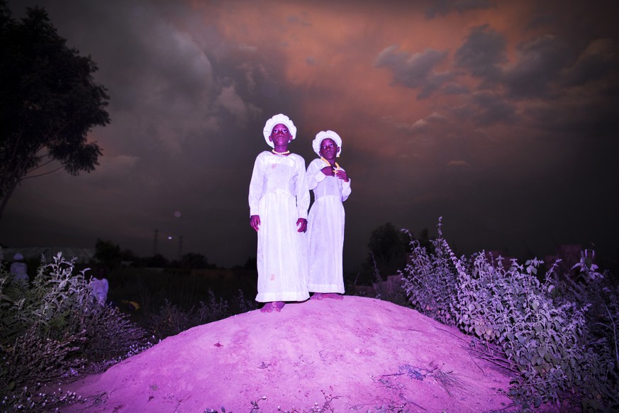 In this image released by the World Press Photo Foundation Thursday April 11, 2019, titled &quot;Land of Ibeji&quot; by Benedicte Kurzen, Noor, and Sanne de Wilde, Noor, which was awarded first prize  ...