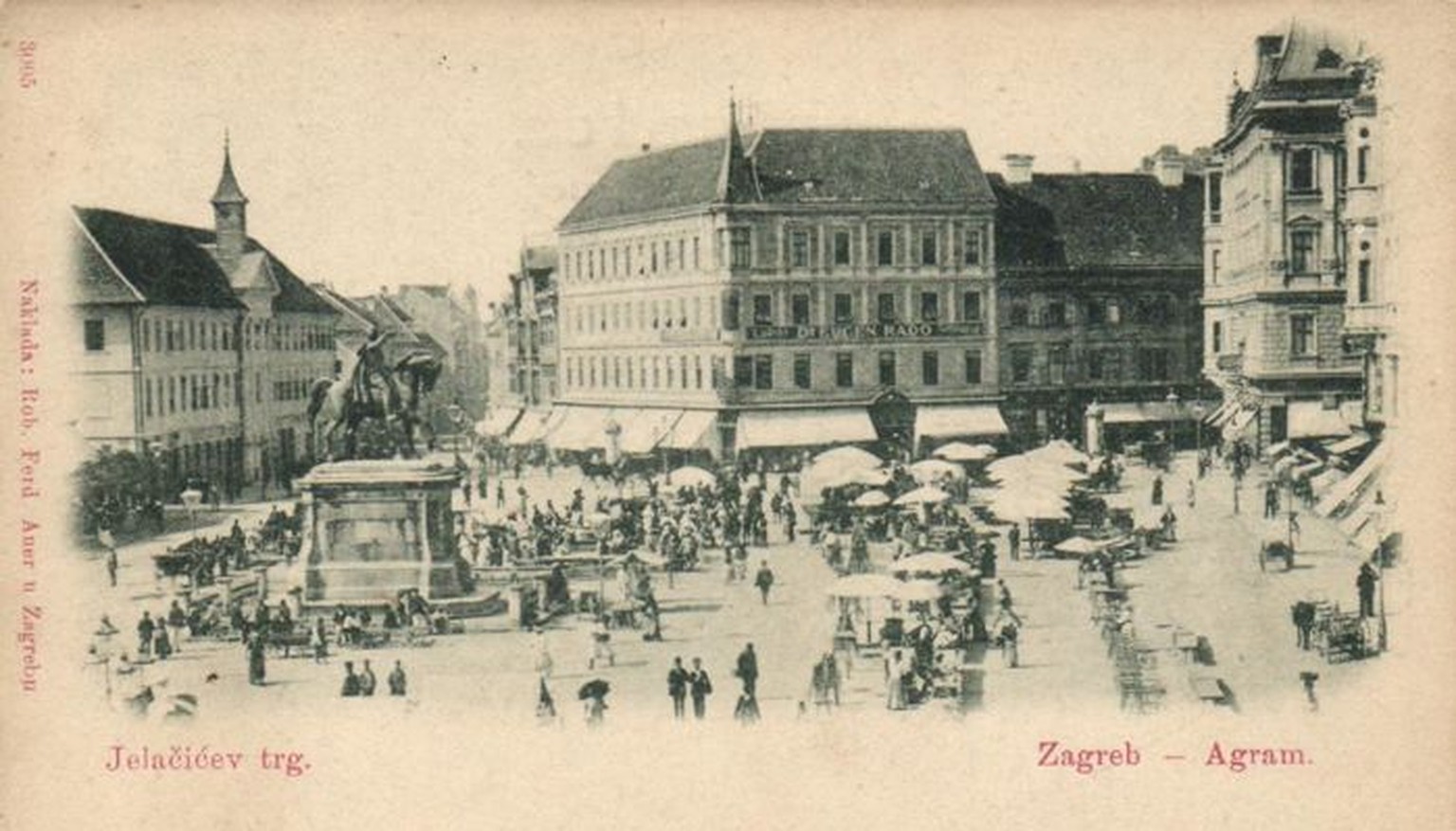Eine Postkarte von Zagreb, um 1910.&nbsp;