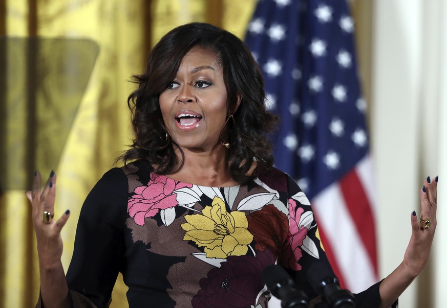 First lady Michelle Obama speaks as she welcomes community leaders from across the country to celebrate the successes and share best practices to continue the work of the Mayor&#039;s Challenge to End ...