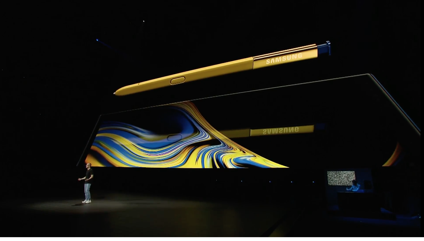 Mit dem neuen S Pen lässt sich das Galaxy Note 9 fernbedienen.