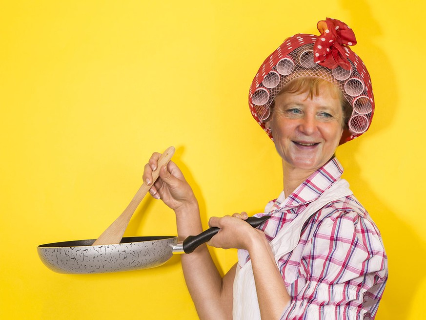 Angela Merkel als Hausfrau