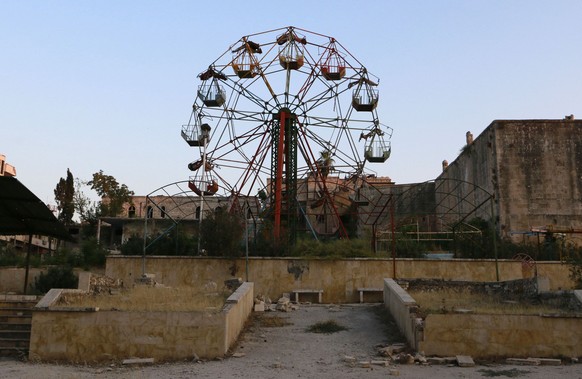 Auch im Kriegsgebiet Syrien sind die Festivitäten gedämpft. Hier ein verlassener Vergnügungspark.