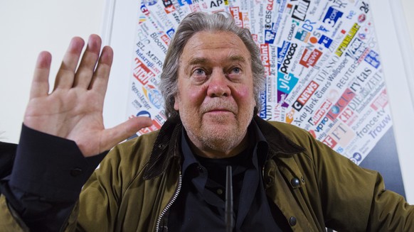 Former White House strategist Steve Bannon speaks during a press conference at the Foreign Press Club in Rome, Tuesday, March 26, 2019. (AP Photo/Domenico Stinellis)