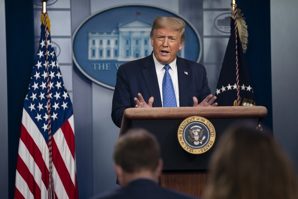President Donald Trump speaks during a news conference at the White House, Wednesday, July 22, 2020, in Washington. (AP Photo/Evan Vucci)
Donald Trump