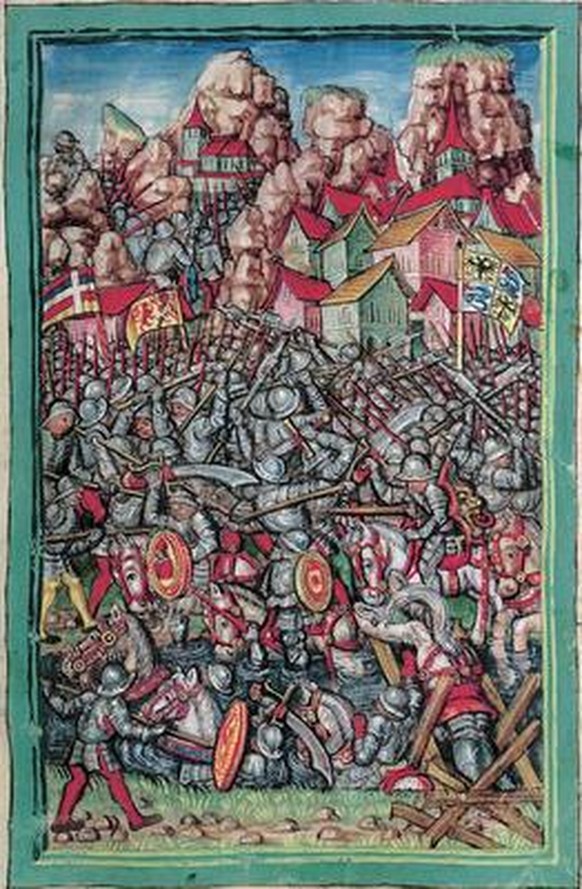 Darstellung der Schlacht von Giornico.