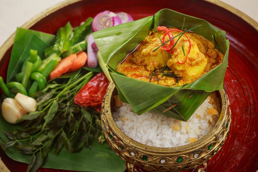 fish amok fisch curry essen food kambodscha laos asien