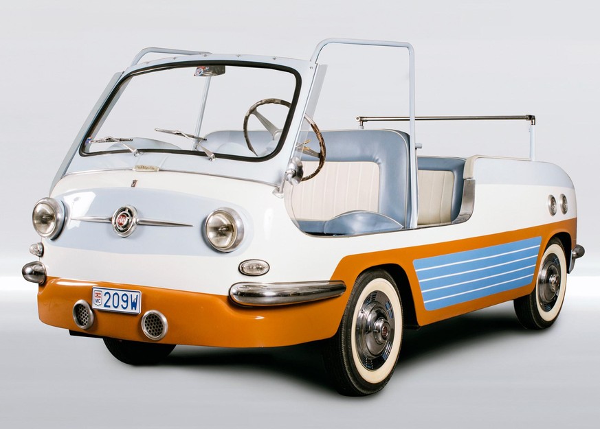 Fiat 600 Multipla Vignale Spiaggia design retro beach car auto wikicommons