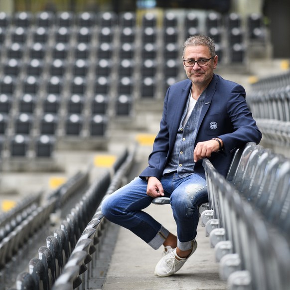 Portrait vom CEO des SC Bern, Marc Luethi, am Montag, 13. August 2018, in der PostFinance Arena in Bern. (KEYSTONE/Anthony Anex)