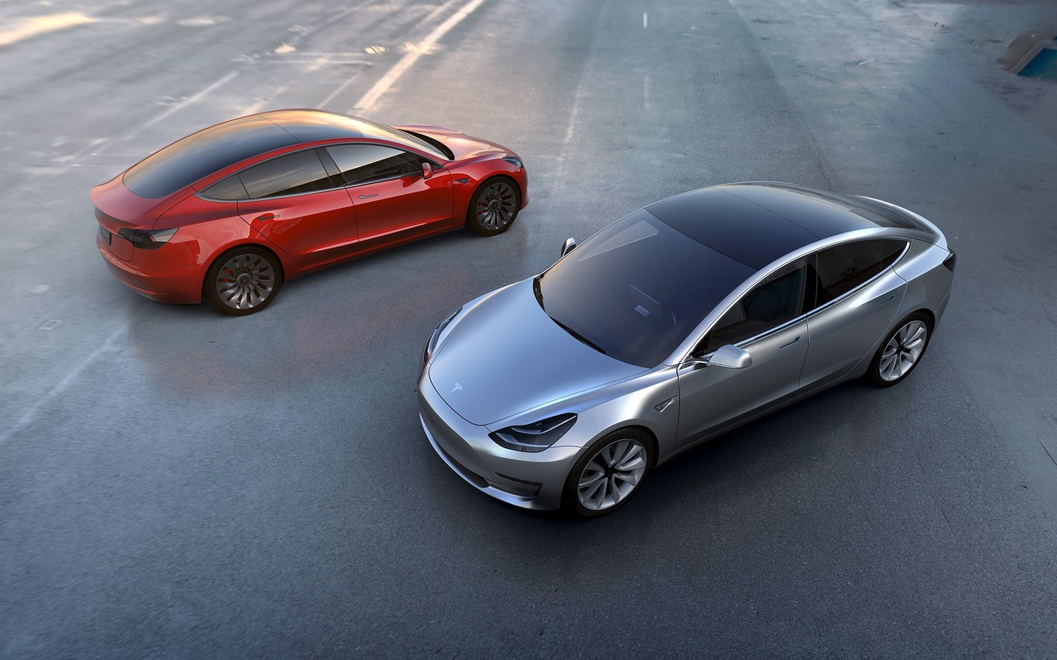 Hier ist es, das Model 3 – Elon Musks neuer Elektrobolide.