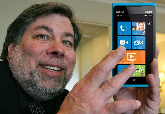 Apple-Mitgründer Steve Wozniak hatte mal ein Windows-Handy von Nokia.