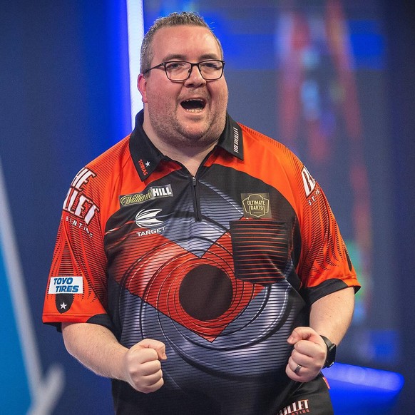 William Hill World Darts Championship 30/12/2020. Stephen Bunting England reacts during the Fourth Round of the William Hill World Darts Championship at Alexandra Palace, London, United Kingdom on 30  ...