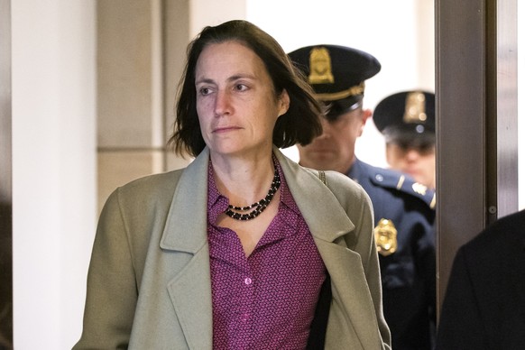 epa07972148 Fiona Hill, a former Russia advisor for the White House, arrives for her third appearance before the US House of Representatives&#039; impeachment inquiry into President Trump outside the  ...